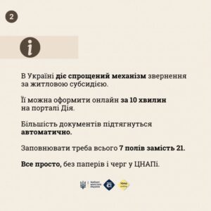 Кабмін повідомив про спрощений механізм оформлення житлової субсидії (фото)