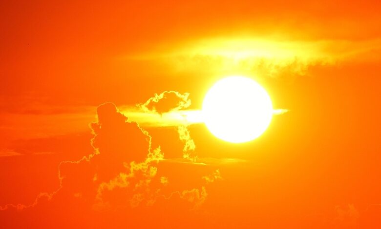sunset, sun, sky, clouds, orange, orange sky, nature, sundown, setting sun, dusk, twilight, afterglow, skyscape
