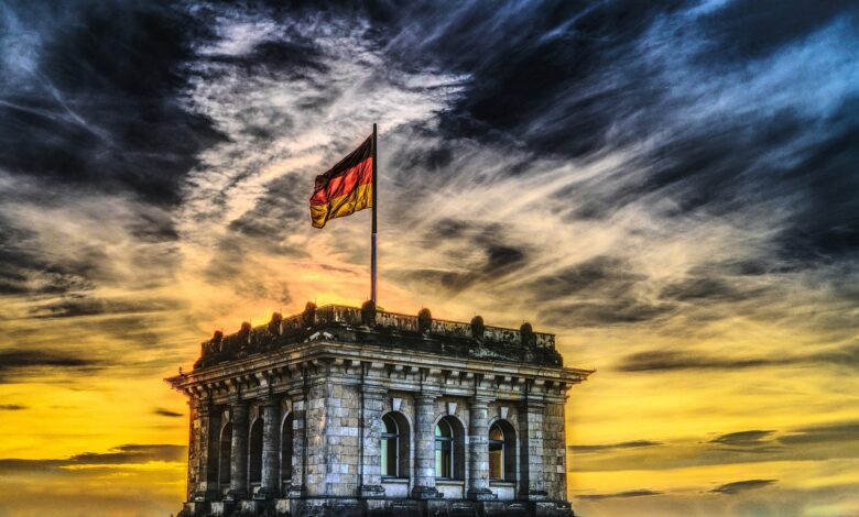 bundestag, german flag, parliament