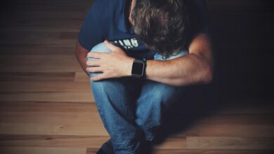 man, depressed, sitting, on the floor, mourning, despair, emotion, pain, discouragement, melancholy, depression, disappointment, defeat, mood, expression, pain, pain, depression, depression, depression, depression, depression