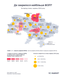 During the first half of 2024, the number of FOPs in Ukraine decreased by almost 94 thousand (infographic)