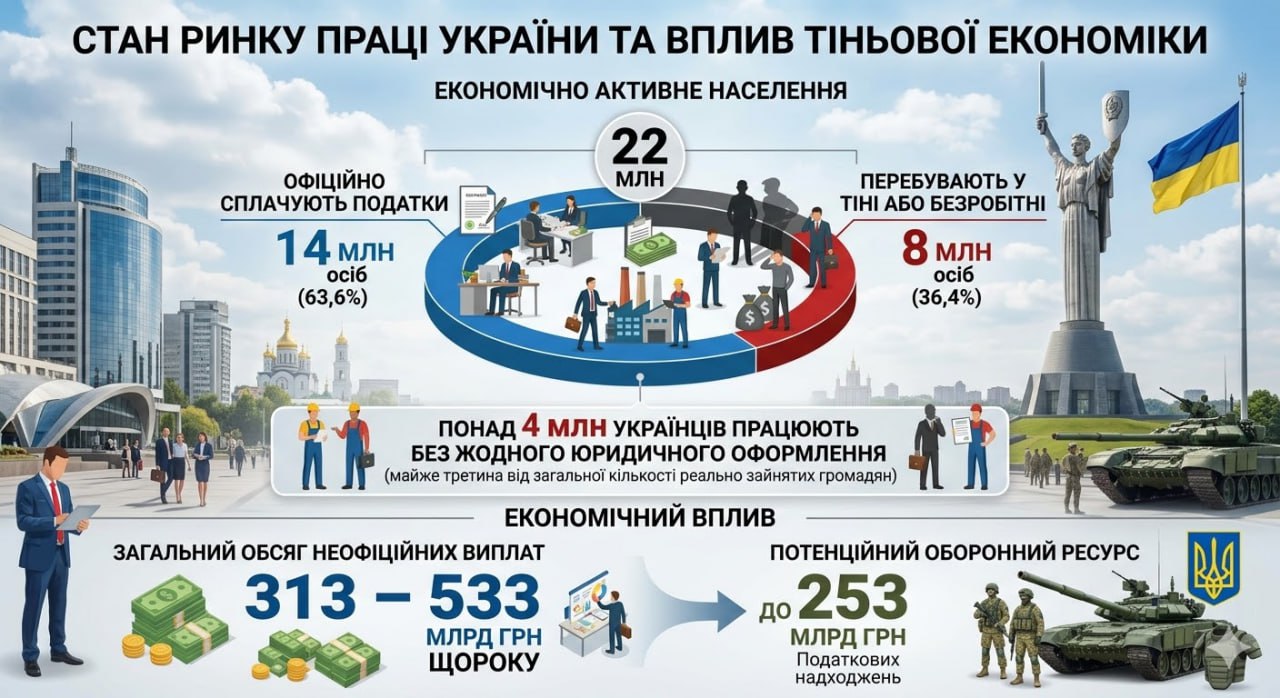 Тіньова зайнятість населення: як "зарплати в конвертах" впливають на втрати Держбюджету