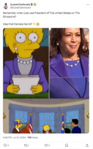 The Simpsons once again predicted: the Internet publishes memes of the character in the image of Harris
